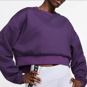 Nike NWT City Ready Purple Crop Sweatshirt Small
